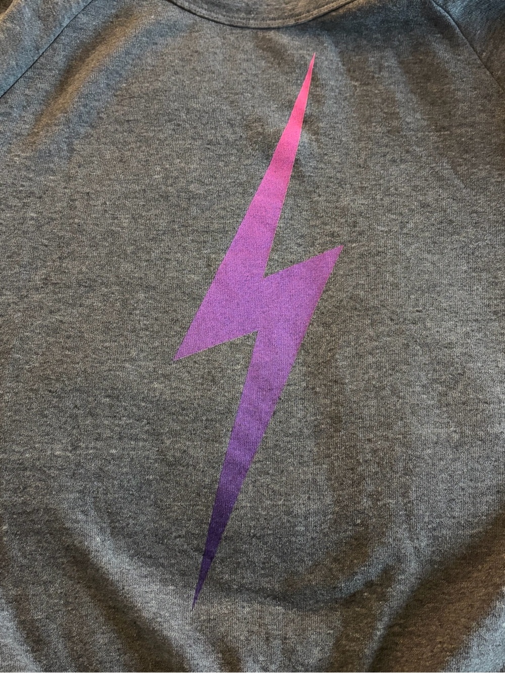 Aviator Nation Bolt Fade Relaxed Crew Sweatshirt Heather Gray Size XS - Picture 5 of 9